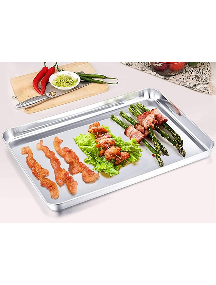 TeamFar Toaster Oven Pan Stainless Steel Toaster Oven Tray Ovenware 12.5’’x10’’x1’’ Non Toxic & Healthy Rust Free & Mirror Finish Easy Clean & Dishwasher Safe - B8NVV1EZM