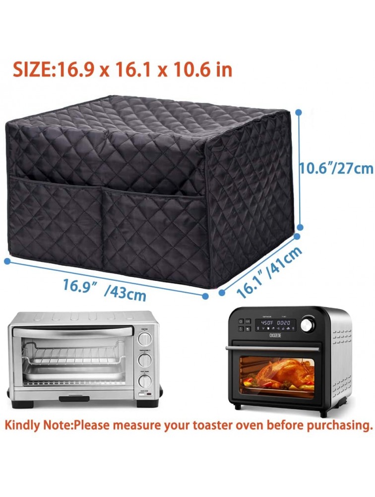 Toaster Cover UCARE Waterproof Convection Toaster Oven Cover Dust Protection Microwave Oven Grill Cover Storage Bag With 2 Accessory Pockets Machine Washable - BVU1F5U74