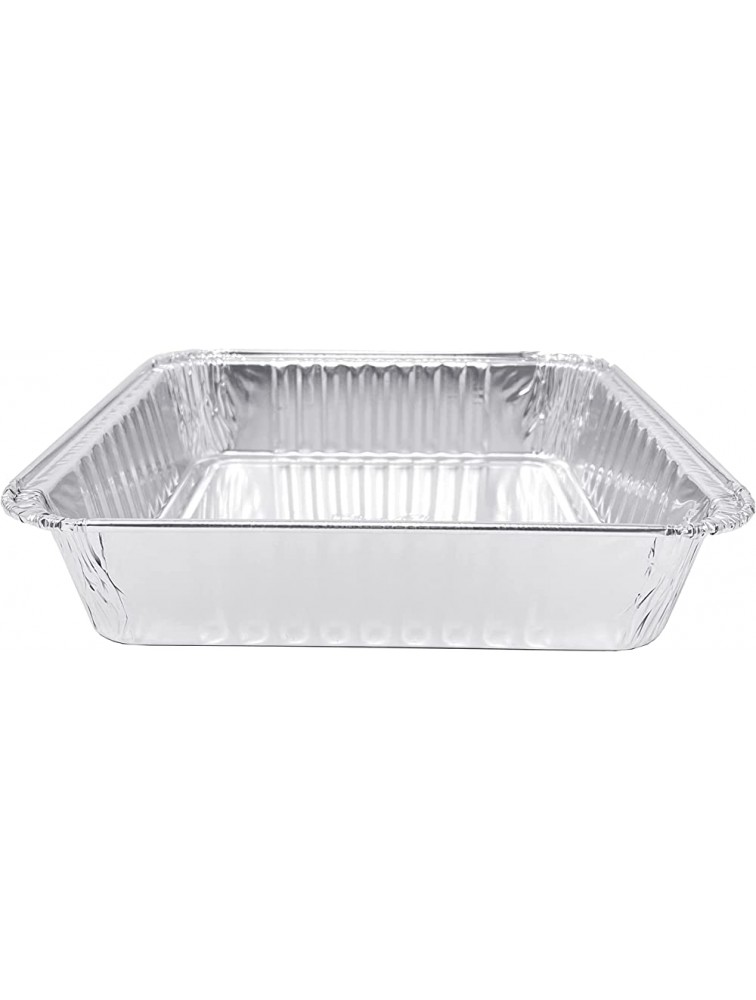 20 Pack 7” x 7” Square Baking Cake Pans| Disposable Aluminum Foil Tins l Portable Food Containers l Perfect for Roasting Toaster Oven Broiling Cooking - BGHPTNXQ7