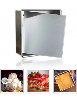 Anodized Aluminum Square Cheesecake Pan Chiffon Cake Mold Baking Mould with Removable Bottom 8 Inch x 8 inch x 3 inch - BY2JA8S96