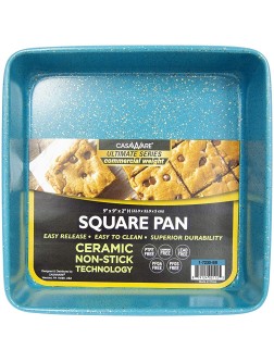 casaWare Ceramic Coated NonStick Heavy Weight 9-inch Square Cake Pan Blue Granite - BFRUGMOFK