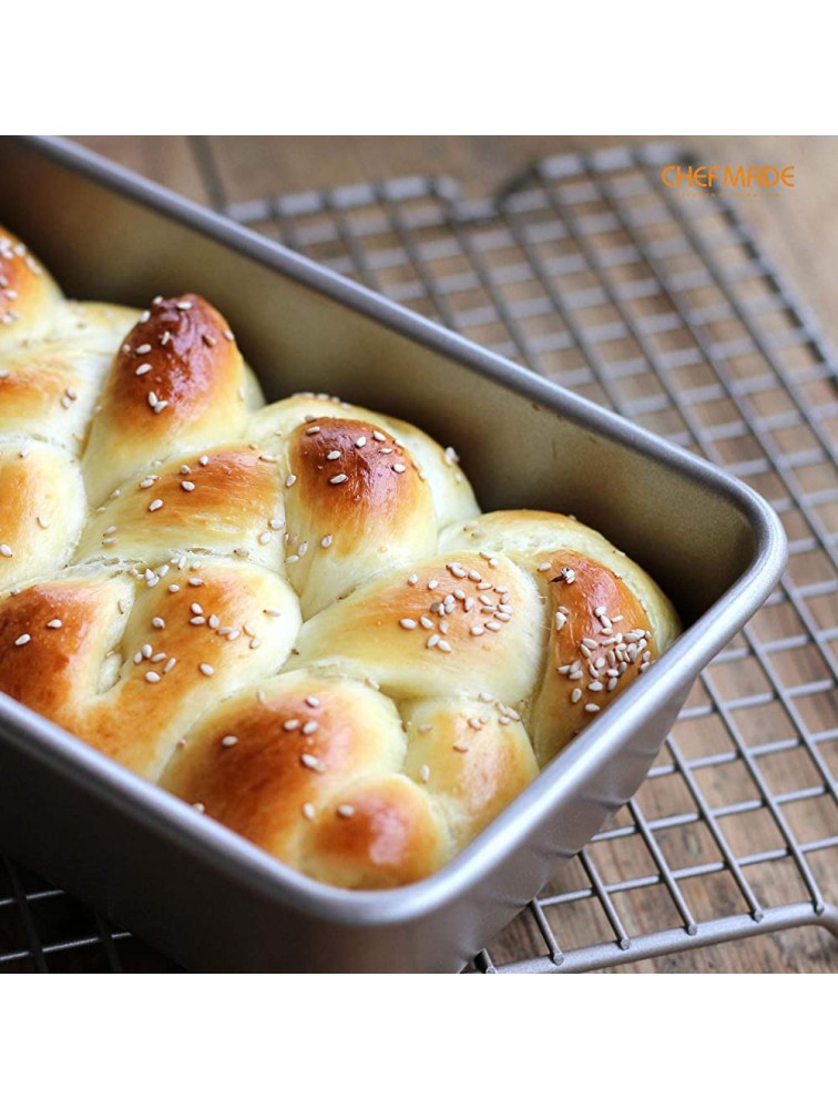 CHEFMADE 2LB Rectangle Loaf Pan Non-Stick Oblong Bread and Meat Bakeware for Oven Baking Champagne Gold - BS98KM262