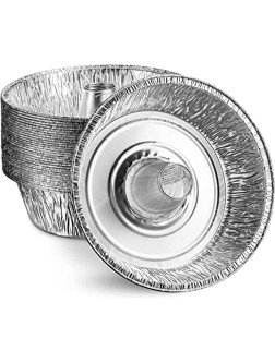 Disposable Aluminum 8" Angel Tube Foil Pans: 50 Pans - B8OFTNKYV