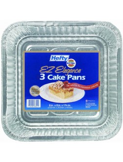 E-z Foil 93821 Square Cake Pan With Aluminum Foil Pack of 12 X 3 - BDW8XGSV8