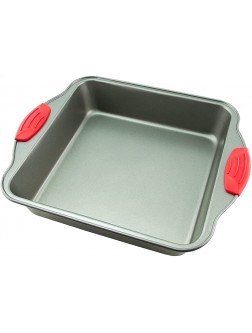 Non-Stick Steel 8x8 Square Baking Pan by Boxiki Kitchen. Durable Convenient and Premium Quality Non-Stick Baking Mold Bakeware. - BLWN7ZV2G
