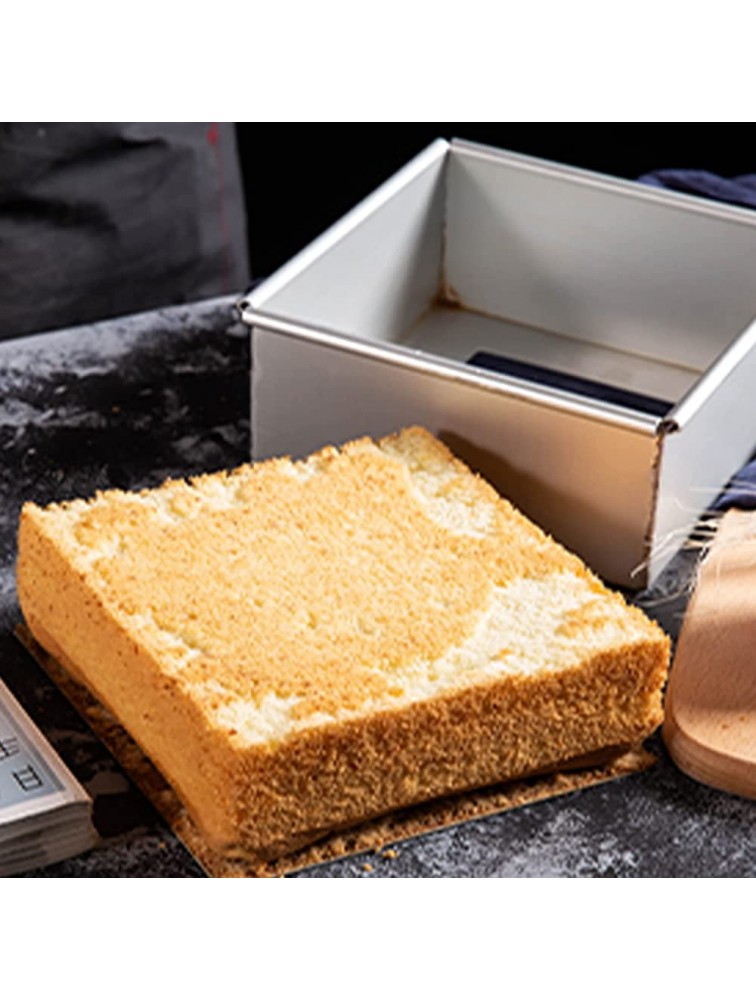 Square Cheesecake Pan with Removable Bottom 6'' x 6'' x 3'' - BY4YFGH6Z