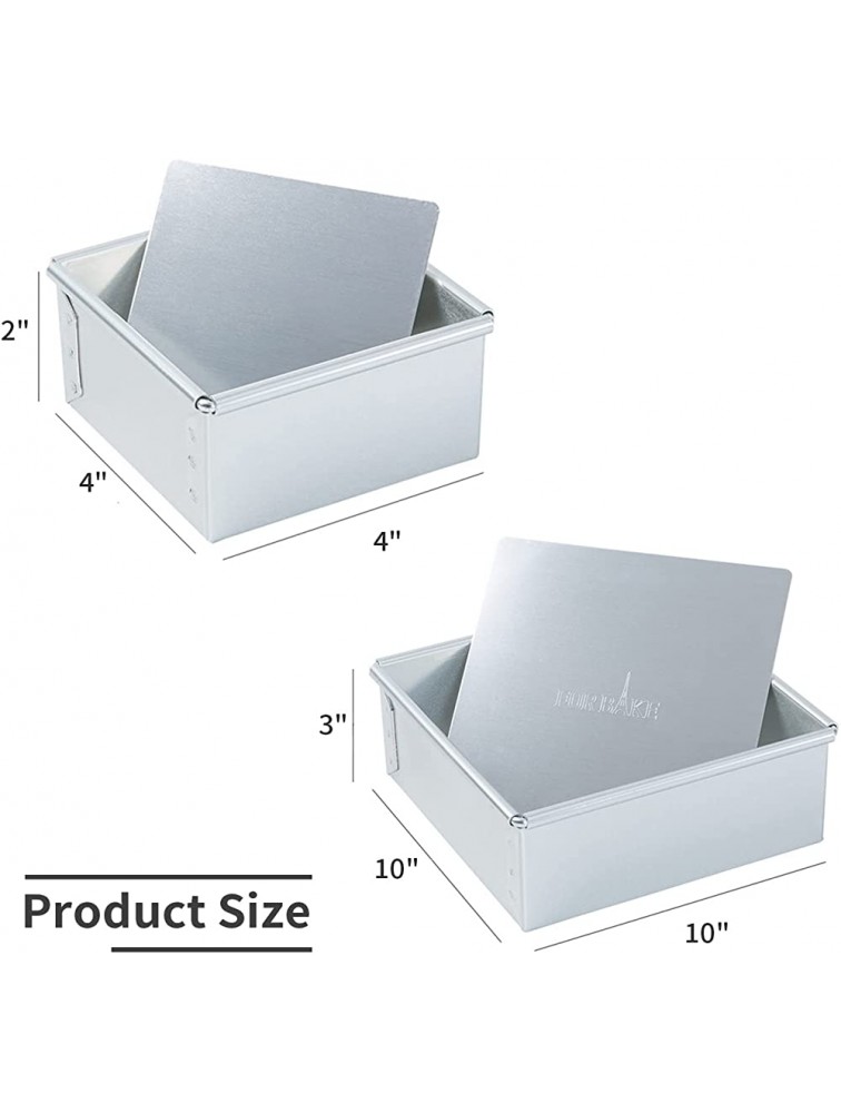 Square Cheesecake Pan with Removable Bottom 6'' x 6'' x 3'' - BY4YFGH6Z