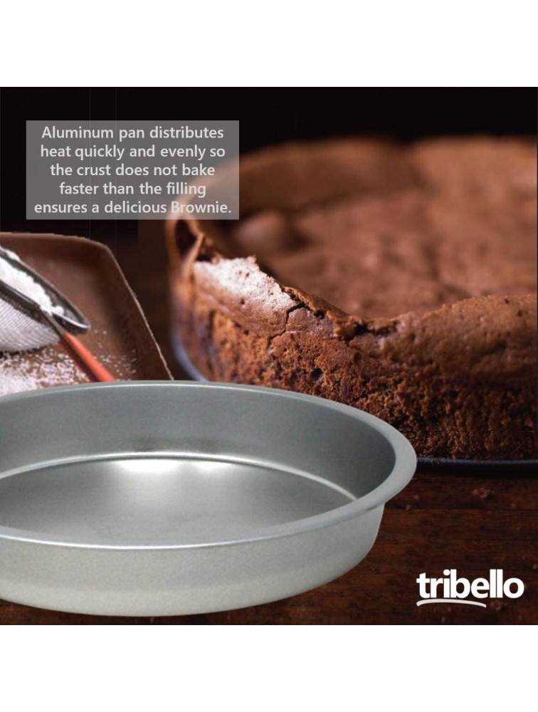 Tribello 8.5 Inch Round Cake Pan Aluminum Cake Baking Pans 2 Pack - BNN6J8O9X