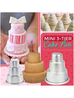 2022 Mini Multi-Tier Cake Mold,Aluminum Alloy Nonstick Round Cake Pans,Mini Three-Tiered Cake Pan Mold,Easy to Demold A-3.3 x 8.3 x 9 cm One Size - BLXNFZQ5X