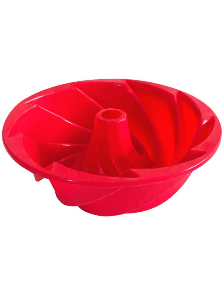 6 1 2 Inch Silicone Baking Molds,Grade Fluted Round Cake Pan,Non-Stick Cake Pan for Bread,Gelatin,Jello,Baking Tools Cake Decorating Plate,Tube Bakeware for Oven,DIY Baking Tool Red - BJL241FSI