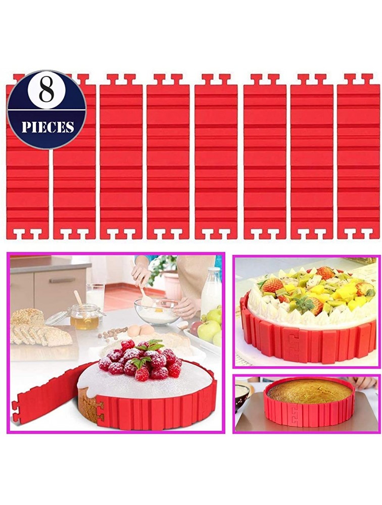 8 PCS Silicone Cake Mold Woohome Cake Pan Snake DIY Baking Mould Magic Bake Tools Design Your Cakes Any Shape - BWOU9R7AW