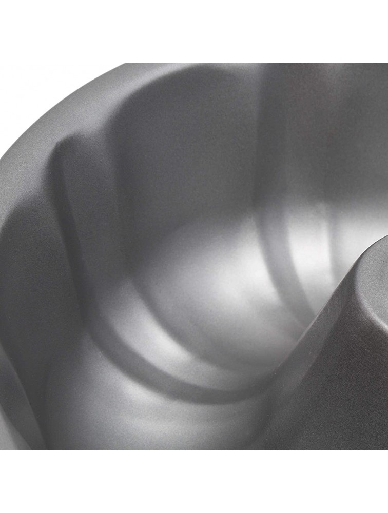 Cooking Light Fluted Tube Bundt Cake Pan Carbon Steel Quick Release Coating Non-Stick Bakeware Heavy Duty Performance 9 Gray - B4RPUA37Q