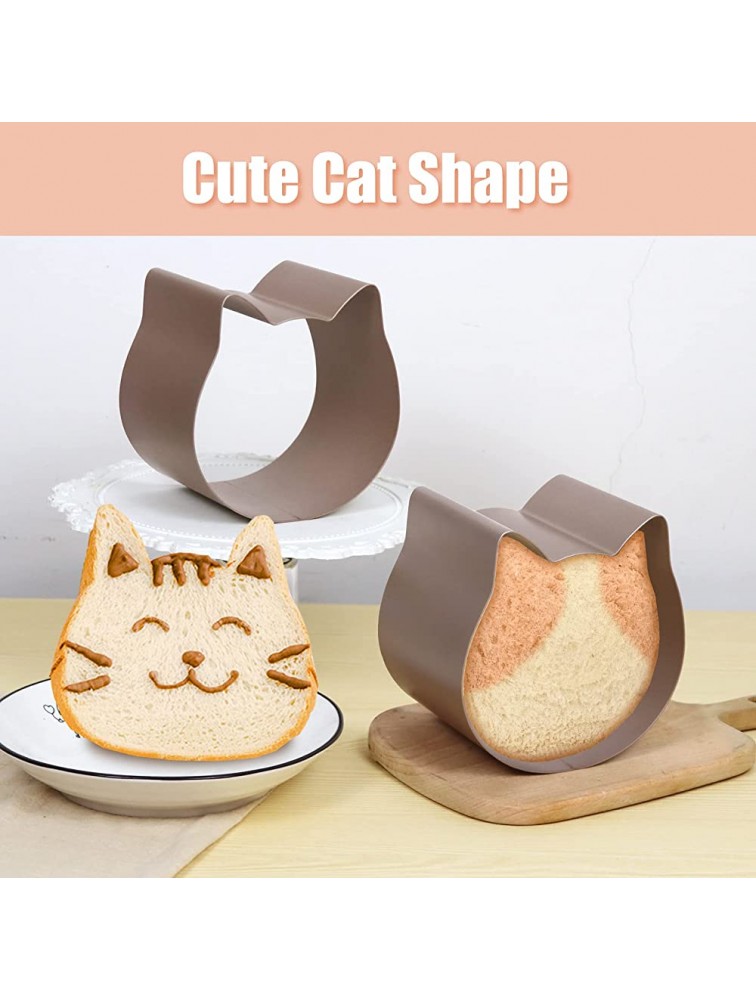DAWAD Cat Bread Mold Cake Pan with Non-Stick Coating & Carbon Steel DIY for Baking Lovely Cheesecake Bread Dessert Champagne Gold No Cover - BSEILI3VP