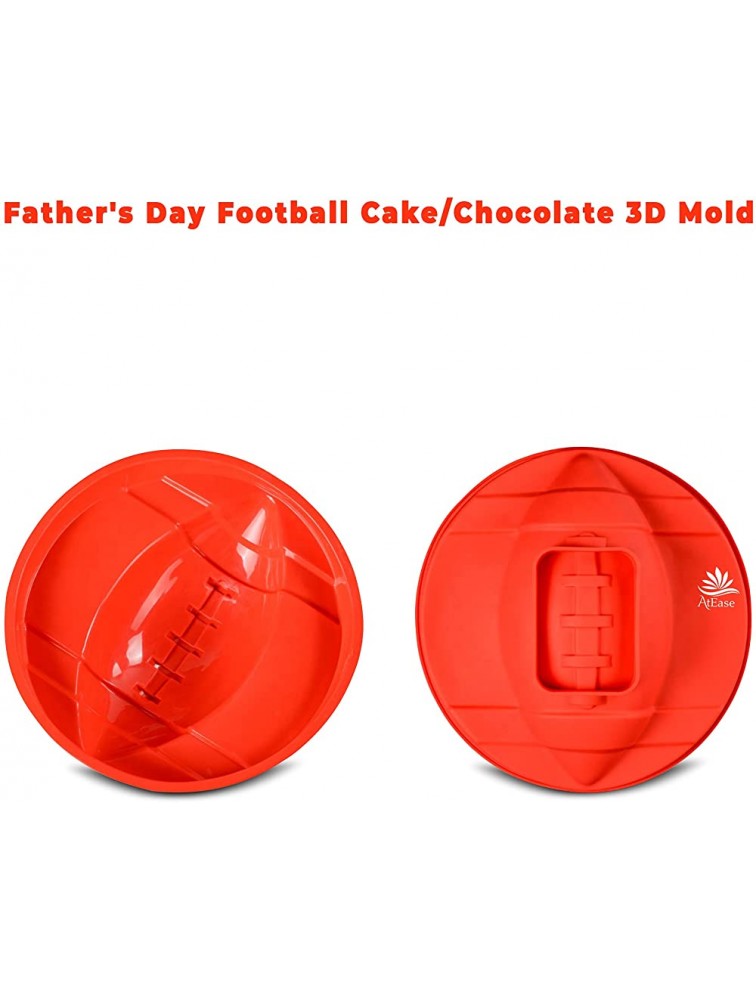 Football Chocolate Mold Football Shape Cake Pan 3D Football Silicone Mold Father’s Day Molds for Chocolate Football Birthday Cake Superbowl Tailgate Party Supplies LARGE 11X11 10X5X3 Cavity - BG4W2KNQ8