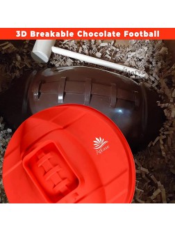 Football Chocolate Mold Football Shape Cake Pan 3D Football Silicone Mold Father’s Day Molds for Chocolate Football Birthday Cake Superbowl Tailgate Party Supplies LARGE 11X11 10X5X3" Cavity - BG4W2KNQ8