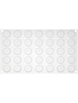 Funshowcase Mini Round Disc Silicone Mold Tray per Cavity 0.9x0.9x0.4inch 35 Cavities - BOTBZHDAU