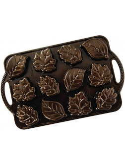 Nordic Ware 92348 Leaflettes Cakelet Pan Bronze 2.5 Cup Capacity - BB928ITAO