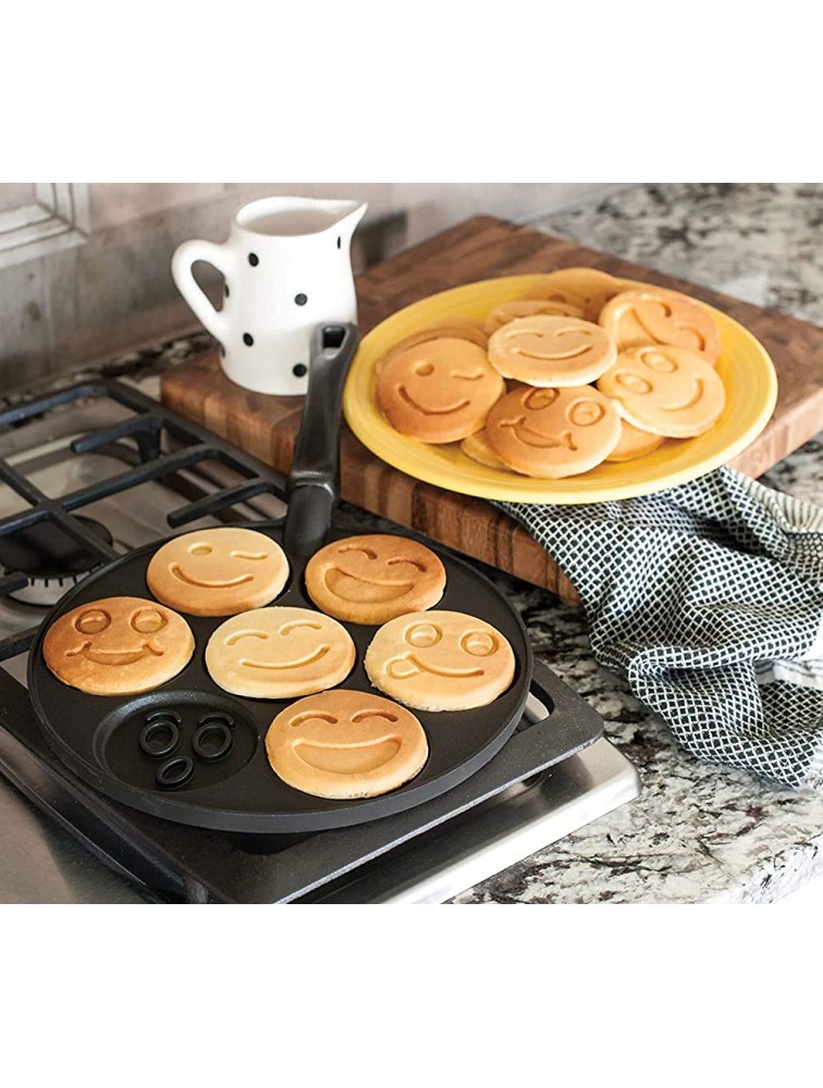Nordic Ware Smiley Face Pancake Pan Silver 10 1 2 inch diameter - B2620MSIB