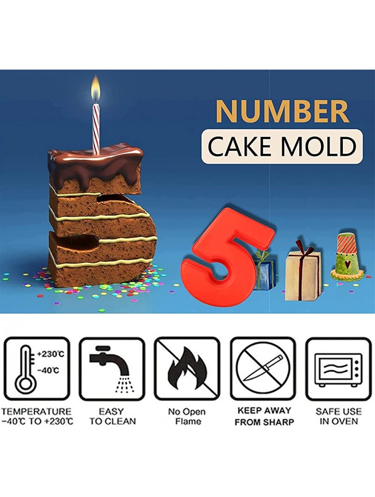 Silicone Numbers Cake Molds 3D Digital Baking Silicone Mould,10Inch Large Number Cake Pan Set 0-9 Numbers Cake Pan Silicone Baking Pans for Birthday and Wedding Anniversary 3D Baking Molds Numbers - BSYUMFYN6