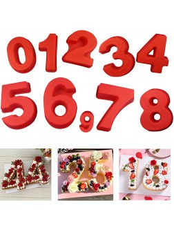Silicone Numbers Cake Molds 3D Digital Baking Silicone Mould,10Inch Large Number Cake Pan Set 0-9 Numbers Cake Pan Silicone Baking Pans for Birthday and Wedding Anniversary 3D Baking Molds Numbers - BSYUMFYN6
