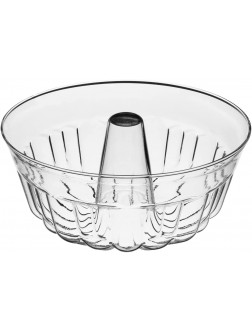 Simax Clear Glass Fluted Bundt Cake Pan | Heat Cold and Shock Proof 2.1 Quart 8.4 Cups Made in Europe Great for Ring Cakes Puddings Desserts Monkey Bread and More Dishwasher Safe - BPHLXPSIL