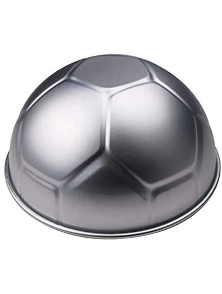 UgyDuky Large 3D Novelty Sports Soccer Ball Metal Pastry Baking Pan Mold Football Shape Cake Pan Bath Bomb Mold 9-inch - BVLN6LWN9