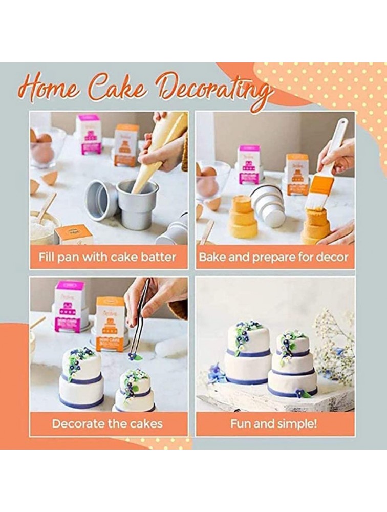 ZAILHWK Round Cake Pans,DIY Mini 3 Tier Cake Pan Pudding Mold Muffin Decorating Mould Tools-L1PCS - BUFLZJL6D