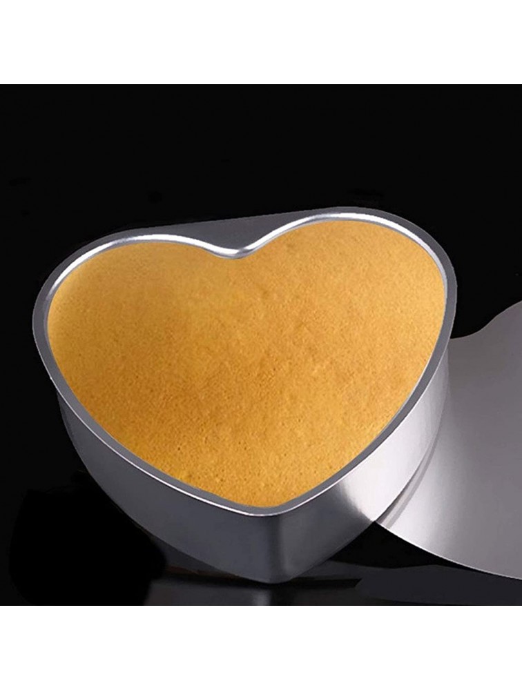 ZOENHOU 4 PCS 5 6 8 10 Heart Shaped Cake Pans with Removable Bottom Aluminum Heart Shaped Cake Pans Set Non Stick Heart Layers Cake Pan for Oven Baking - BZBX0D6M6