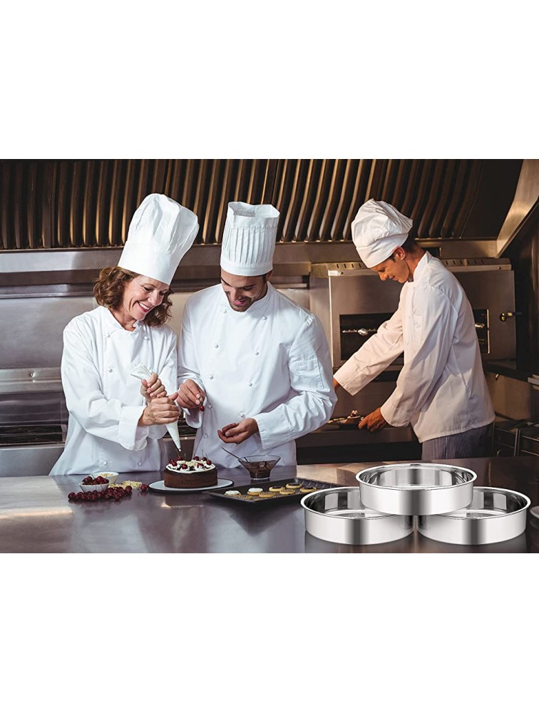 11 Inch Cake Pan Set of 4 AIKWI Stainless Steel Round Cake Pans for Wedding Birthday Layer Cake One-piece Molding Healthy & Durable Mirror Finish & Dishwasher Safe - B1V9L9IAM