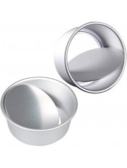 2 Pack 8-Inch Non-Stick Deep Aluminum Round Cake Pan With Removable Bottom For Wedding Birthday Christmas Cake Baking Round Cake Tin Set With Loose Base - B9D9LXJYM