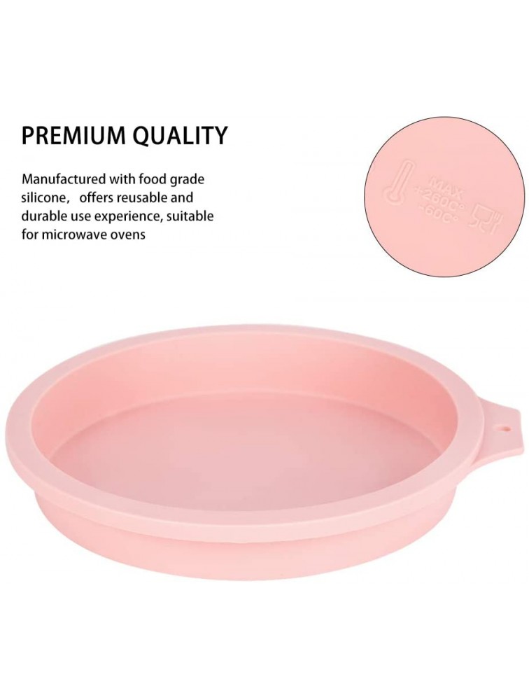 6-Inch Silicone Round Cake Pan Baking Mold Baking Mold DIY Rainbow Cakes Non-Stick Silicone Pack of 4 - BWHLV7186