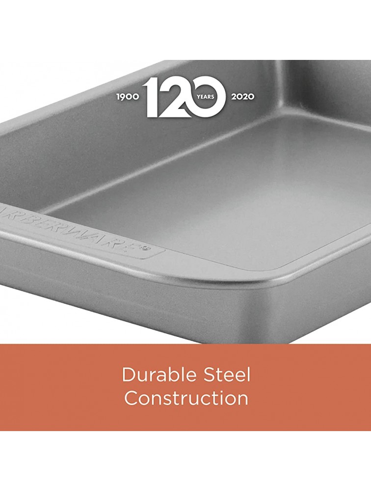 Farberware Nonstick Bakeware Baking Pan With Lid Nonstick Cake Pan With Lid Rectangle 9 Inch x 13 Inch Gray - BC8HSXIEG