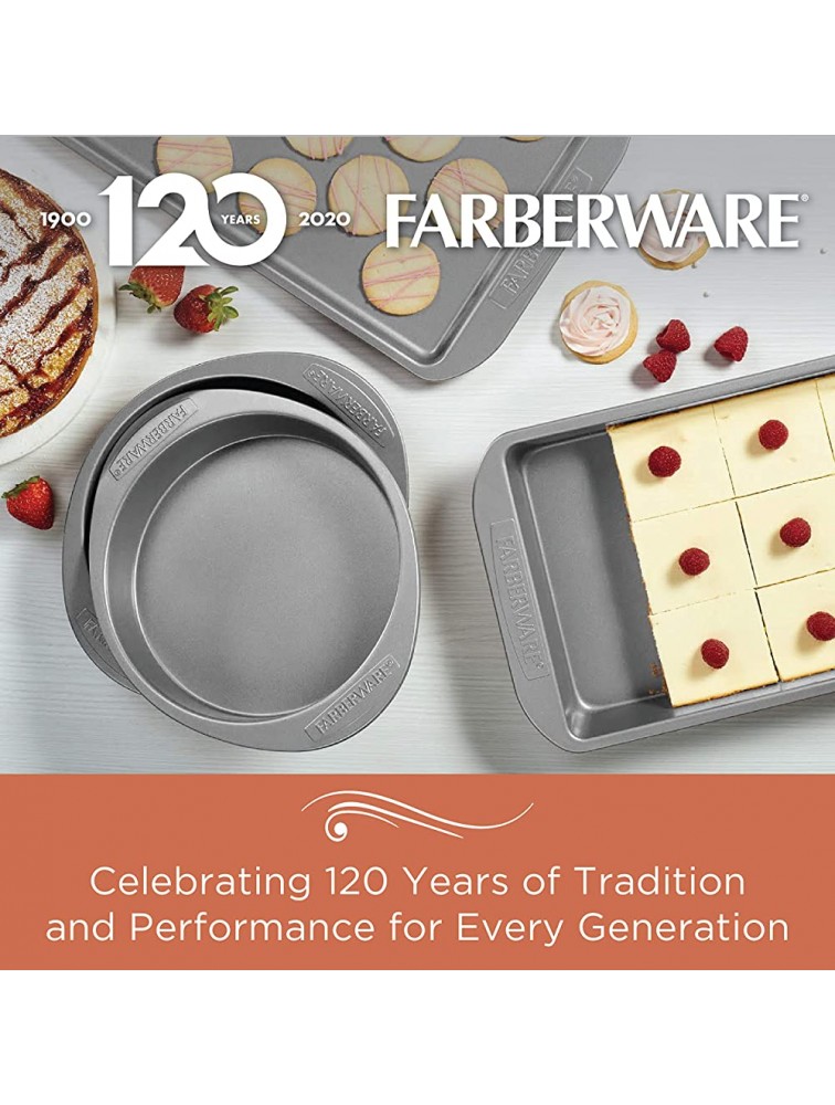 Farberware Nonstick Bakeware Nonstick Baking Pan Nonstick Cake Pan Square 9 Inch Gray - B5V8V9QM5