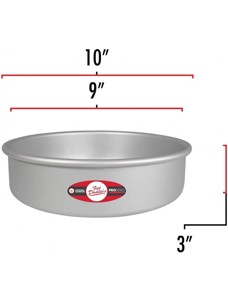 Fat Daddio's Round Cake Pan 9 x 3 Inch Baking Pan Bundle with Lumintrail Measuring Spoons - BDSK3GSMU