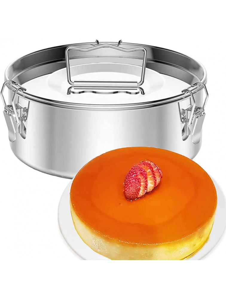 Flanera Stainless Steel Flan Mold 60 oz Compatible with Instant Pot 6 qt [3qt 8qt avail] Mexican Design Flanera Flan Maker Flan Pan Moldes para Flan Flaneras Moldes con Tapa - BC1YV9Q64