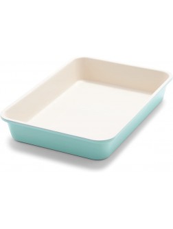 GreenLife Bakeware Healthy Ceramic Nonstick 13" x 9" Rectangular Cake Baking Pan PFAS-Free Turquoise - B1JYROTJW