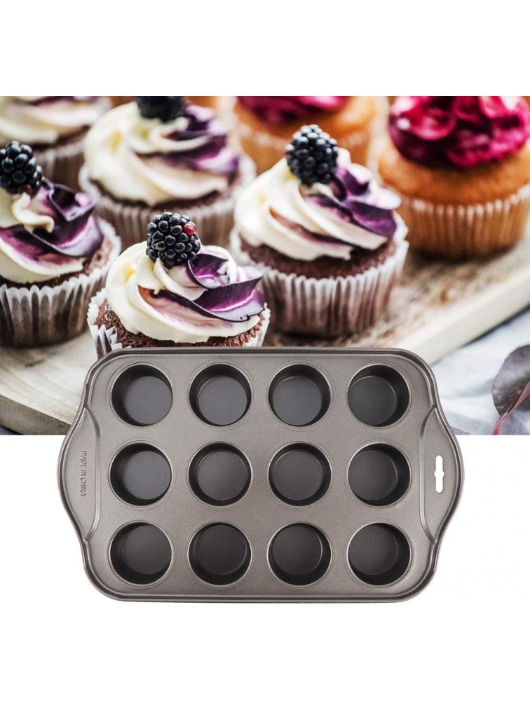 Nichhany Mini Round Cheesecake Pan 12 Grids Carbon Steel Nonstick DIY Baking Cake Bakeware Kitchen Utensils - B269DNCKI