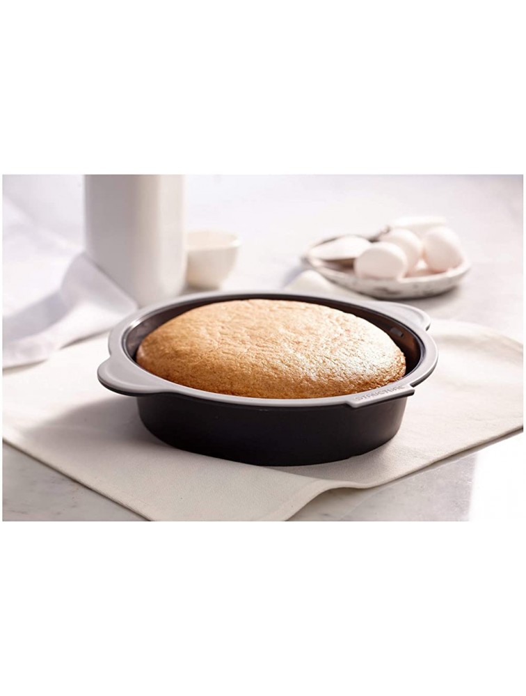 Trudeau Structure Silicone Pro Round Cake Pan Black Gray 4-Pack 4 Items - BYG4M30AW