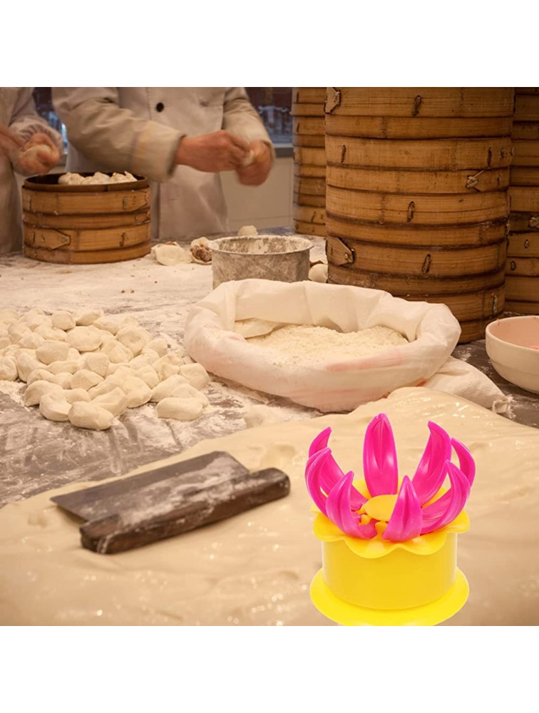 2pcs Chinese Baozi Maker Bao Steamer Dumpling Maker Baozi Mold Steamed Stuffed Bun Making Mould Pastry Pie Steam Mold Cooking Tools Yellow - BMAKL9709