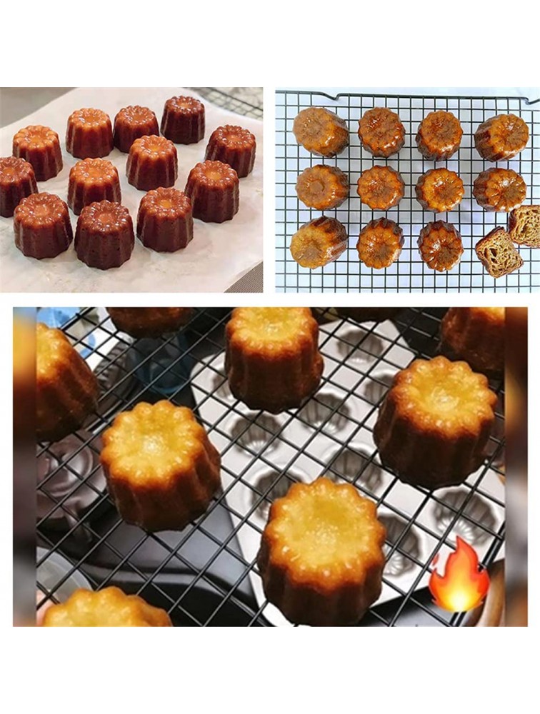 3 Designs 8 and 18 Cavities Fluted Flower canele Silicone Cake Mold Chocolate Fondant Pudding Jelly Cheese molds DIY Bakery Tool 18 cavities 28.5cm - B8WC3359D