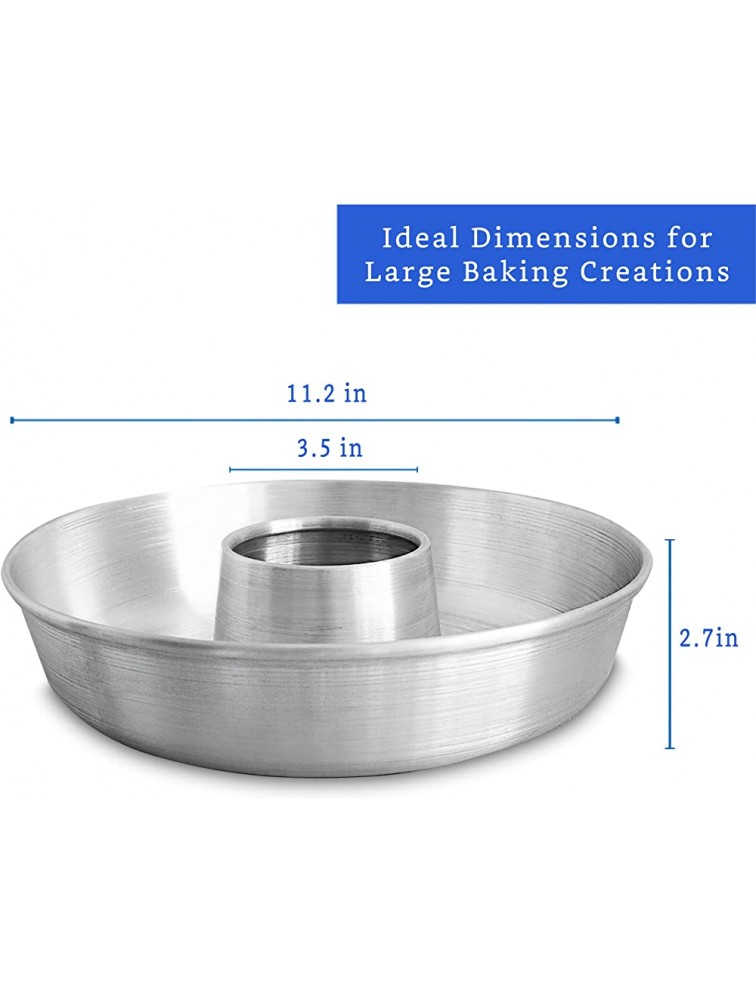 Aluminum Ring Cake Pan 11.2 in Ring Mold Pan Tube Pan for Baking Pound Cake Tube Cake Pan Fluted Tube Pan Flan Mold Flan Cake Pan Flan Pan Chiffon Cake Pan Bundt Cake Pan - BE9JYK1KO