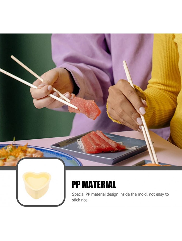 Cabilock 2 Sets DIY Onigiri Mould Rice Ball Maker with DIY Spoon Sushi Making Mold Heart Flower Design Riceball Shaper for Restaurant Home Kitchen - BBK7WRA89