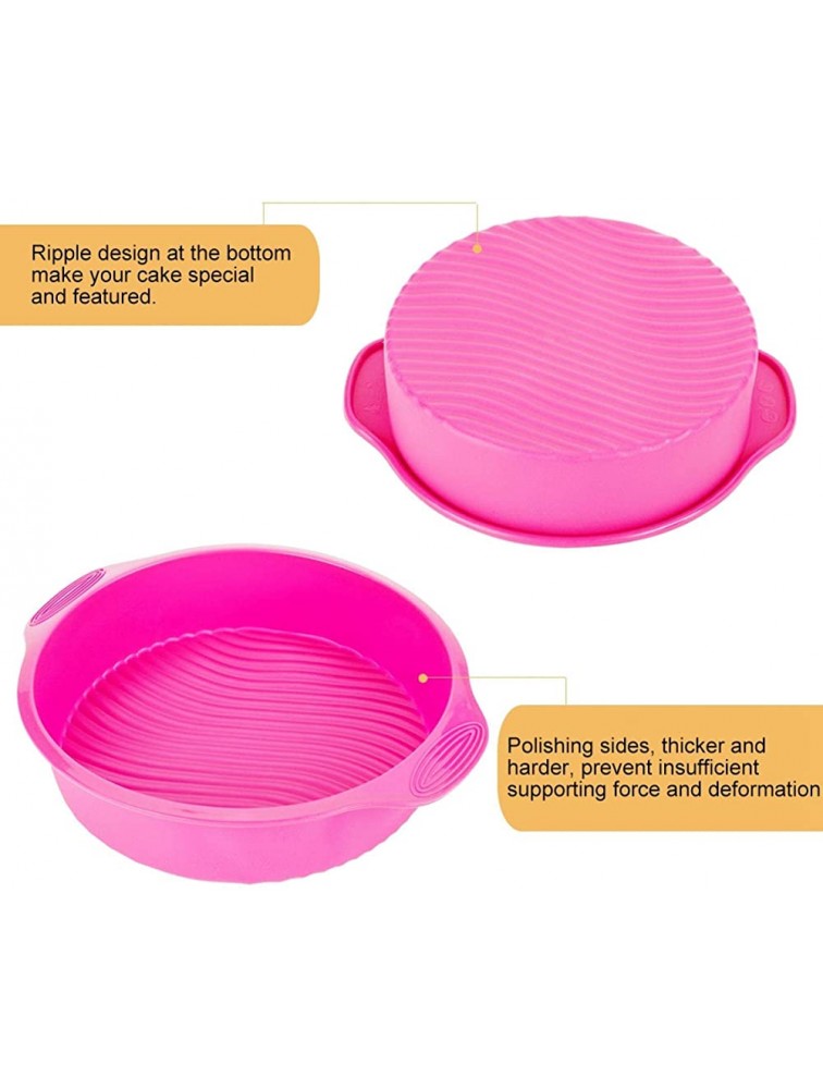 Cake Mold Eco-Friendly Round Shape Baking Pan Reusable Bring You More Fun Easy To Use Baking Layering For DessertsPink - B42X5K95R
