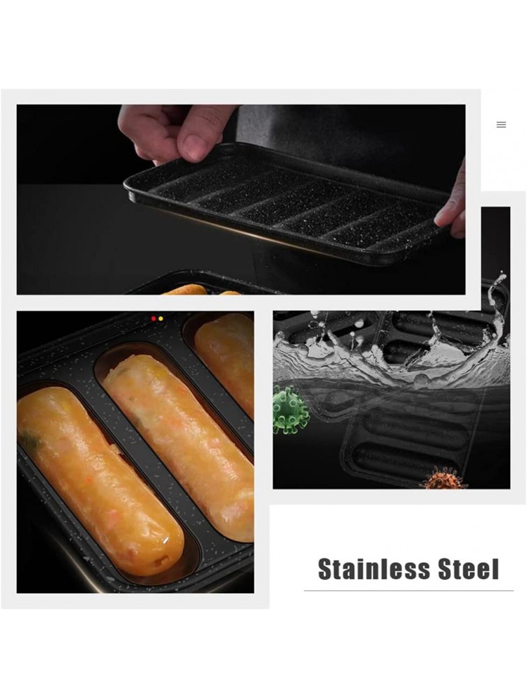 HEMOTON Hot Dog Mold Stainless Steel Tray Sausage Baking Steaming Mold Ham Mold Mould Non Stick Baking Form Sandwich Molds - BB75BO53R