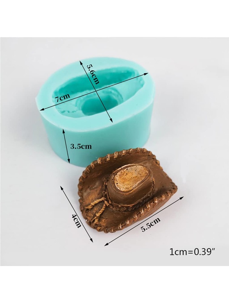 Mangguoqishui Cowboy Hat Silicone Mold Fondant Chocolate Candy Jelly Mold Cake Decorating Tray Silicone Mold As The Pictures Shown - BE9EIB87I