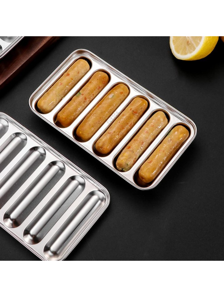 Metal Sausage Baking Mold Silver: Sausage Mold Six Cavity Steaming DIY Hot Dog Mold Breakfast Sausage Making Mould - BCCMDQG6M