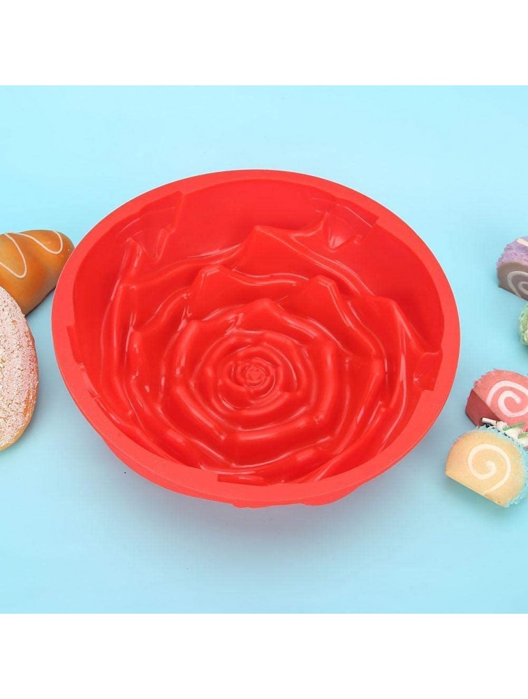 Mumusuki Cake Mould Innovative Beautiful Single Large Rose Flower Shape Silicone Baking Cake Mold DIY Baking Tool Accessories - BU4QEHHNN