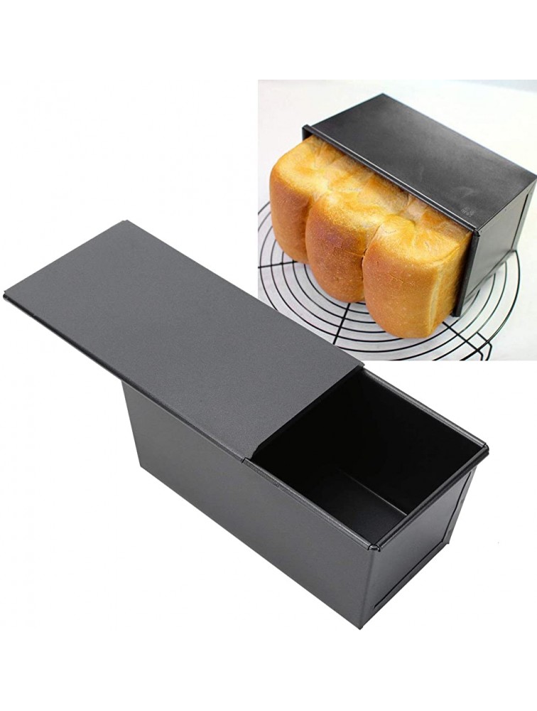 Okuyonic Black Covered Frosted Toaster Mold Toaster Box for Bread Shop for Household Oven - B6ECTIOMC