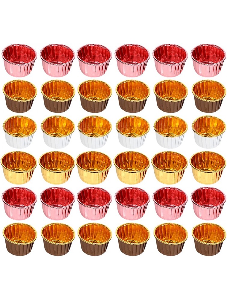 Operitacx 200pcs Paper Baking Cups Aluminum Foil Cupcake Liners Oven- safe Muffin Cupcake Baking Mold Cup Liners Baking Cups for Party Wedding Festival Cupcake liners Gold - BKOM3O8BV