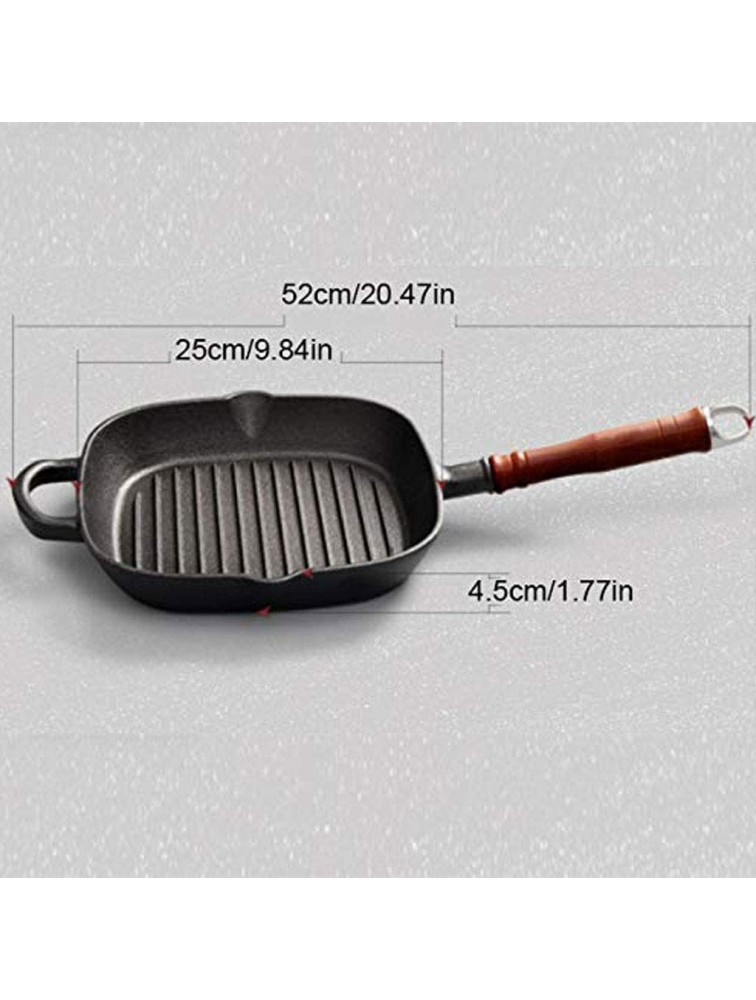 SHYOD Frying Pan Pre-Seasoned Grill Pan，with Easy Grease Draining for Grilling Bacon Steak and Meats，Can Be Used to Drain Oil Used to Roast Bacon Meat - BVYX292FS
